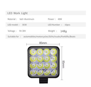 Square 48W LED Fog Lamp